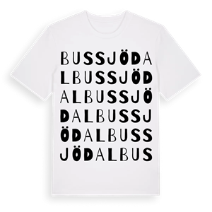 Bussjödal ordlek t-shirt – ekologisk bomull t-shirt från Pinshirt