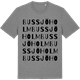 Mid Heather Gray t-shirt med Bussjöholm ordlek t-shirt