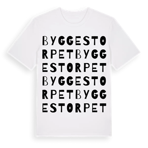 Byggestorpet ordlek t-shirt – ekologisk bomull t-shirt från Pinshirt