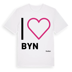 Jag älskar Byn t-shirt stort tryck – ekologisk bomull t-shirt från Pinshirt