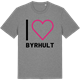 Mid Heather Gray t-shirt med Jag älskar Byrhult t-shirt stort tryck