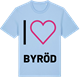 Blue Soul t-shirt med Jag älskar Byröd t-shirt stort tryck