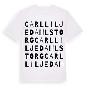 Carl Liljedahls torg ordlek t-shirt – ekologisk bomull t-shirt från Pinshirt