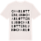 Vintage White t-shirt med Charlottenlund ordlek t-shirt