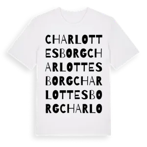 Charlottesborg ordlek t-shirt – ekologisk bomull t-shirt från Pinshirt