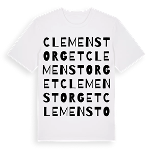 Clemenstorget ordlek t-shirt – ekologisk bomull t-shirt från Pinshirt