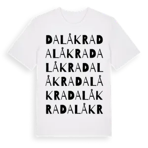 Dalåkra ordlek t-shirt – ekologisk bomull t-shirt från Pinshirt