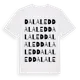 White t-shirt med Dalaled ordlek t-shirt