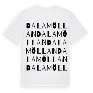 Dalamöllan ordlek t-shirt – ekologisk bomull t-shirt från Pinshirt