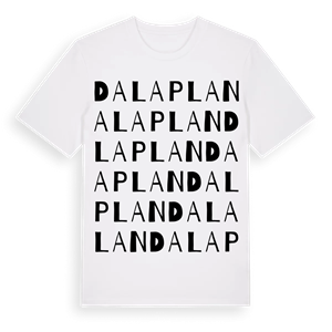 Dalaplan ordlek t-shirt – ekologisk bomull t-shirt från Pinshirt
