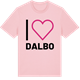 Pink Cotton t-shirt med Jag älskar Dalbo t-shirt stort tryck