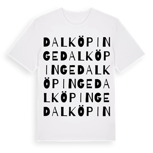 Dalköpinge ordlek t-shirt – ekologisk bomull t-shirt från Pinshirt