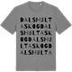 Mid Heather Gray t-shirt med Dalshultaskog ordlek t-shirt