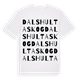 Dalshultaskog ordlek t-shirt