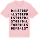 Pink Cotton t-shirt med Dalstorp ordlek t-shirt