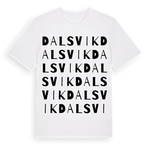Dalsvik ordlek t-shirt – ekologisk bomull t-shirt från Pinshirt