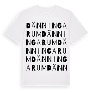 Dänningarum ordlek t-shirt – ekologisk bomull t-shirt från Pinshirt