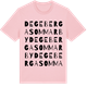 Pink Cotton t-shirt med Degeberga sommarby ordlek t-shirt