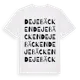 White t-shirt med Dejebäcken ordlek t-shirt