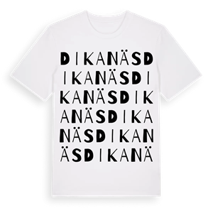 Dikanäs ordlek t-shirt – ekologisk bomull t-shirt från Pinshirt