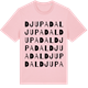 Pink Cotton t-shirt med Djupadal ordlek t-shirt