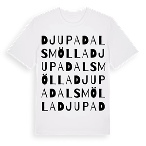 Djupadalsmölla ordlek t-shirt – ekologisk bomull t-shirt från Pinshirt