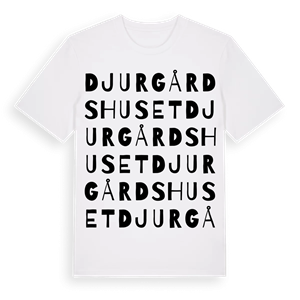 Djurgårdshuset ordlek t-shirt – ekologisk bomull t-shirt från Pinshirt