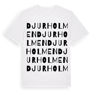 Djurholmen ordlek t-shirt – ekologisk bomull t-shirt från Pinshirt