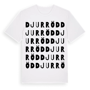 Djurröd ordlek t-shirt – ekologisk bomull t-shirt från Pinshirt