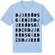 Blue Soul t-shirt med Djurrödsgården ordlek t-shirt