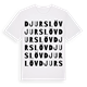 White t-shirt med Djurslöv ordlek t-shirt