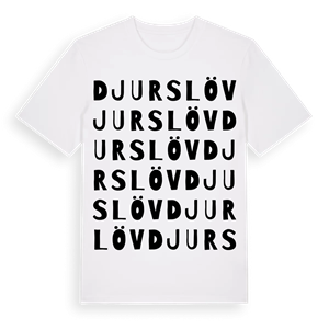 Djurslöv ordlek t-shirt – ekologisk bomull t-shirt från Pinshirt