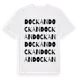White t-shirt med Dockan ordlek t-shirt