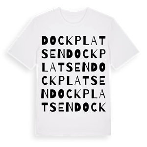 Dockplatsen ordlek t-shirt – ekologisk bomull t-shirt från Pinshirt