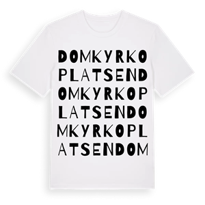 Domkyrkoplatsen ordlek t-shirt – ekologisk bomull t-shirt från Pinshirt