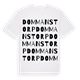 White t-shirt med Dommanstorp ordlek t-shirt