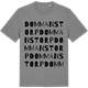 Mid Heather Gray t-shirt med Dommanstorp ordlek t-shirt