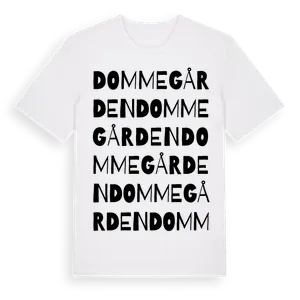Dommegården ordlek t-shirt – ekologisk bomull t-shirt från Pinshirt
