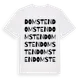 White t-shirt med Domsten ordlek t-shirt