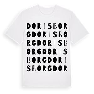 Dorisborg ordlek t-shirt – ekologisk bomull t-shirt från Pinshirt