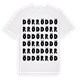 White t-shirt med Dörröd ordlek t-shirt