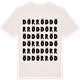 Vintage White t-shirt med Dörröd ordlek t-shirt