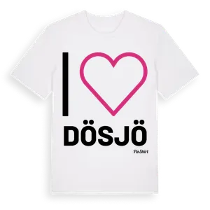 Jag älskar Dösjö t-shirt stort tryck – ekologisk bomull t-shirt från Pinshirt