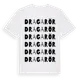 White t-shirt med Dragarör ordlek t-shirt
