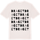 Vintage White t-shirt med Draget ordlek t-shirt