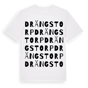Drängstorp ordlek t-shirt – ekologisk bomull t-shirt från Pinshirt