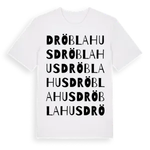 Dröblahus ordlek t-shirt – ekologisk bomull t-shirt från Pinshirt