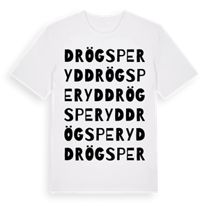 Drögsperyd ordlek t-shirt – ekologisk bomull t-shirt från Pinshirt