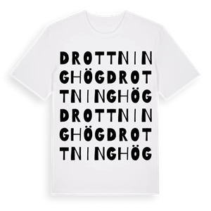 Drottninghög ordlek t-shirt – ekologisk bomull t-shirt från Pinshirt
