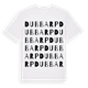 White t-shirt med Dubbarp ordlek t-shirt